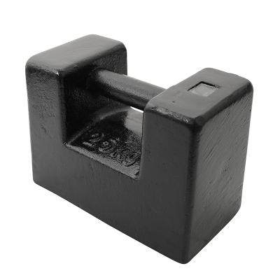 Block test weight 25kg / 1.25g M1 in cast iron with hand grip